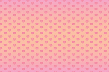 Peach Pink Gradient Lips Pattern Background