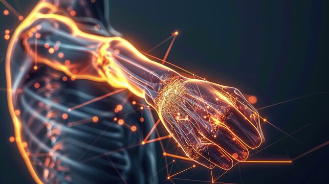 Epicondylitis Medical Illustration of Tennis Elbow with Inflamed Tendons and Micro-tears