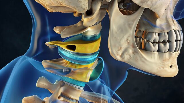 TMJ 3D Diagram with Anterior Disc Displacement and Obstructed Condyle Reduction &ndash; Educational Medical Illustration