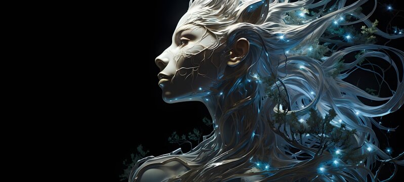 Astral vision liger dryad meets cosmos,generative AI