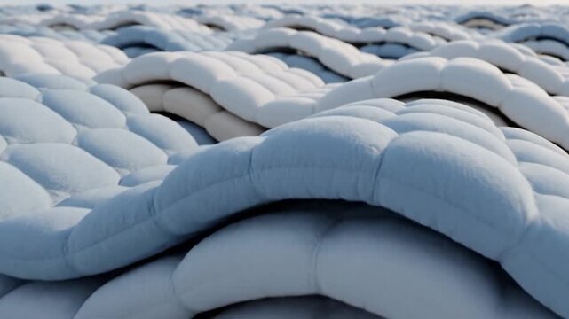 Soft, puffy, rounded shapes create an abstract undulating texture.