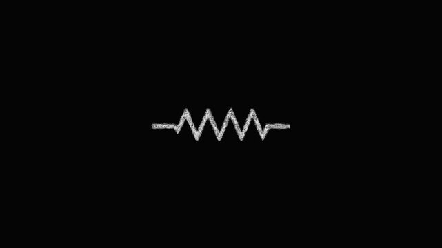 Sketch resistor icon animation - smooth progressive reveal
