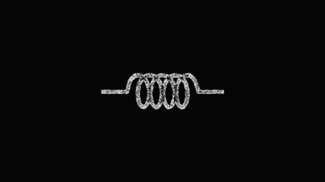 Sketch inductor icon animation - smooth progressive reveal