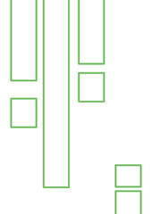 緑色のラインで描かれた細長い長方形の幾何学パターン背景・ミニマルでモダンな長方形の集合