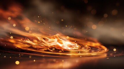 Fiery Energy Vortex With