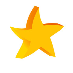 Obraz premium Abstract Geometric Star with 3D Effect Vector Design