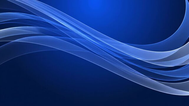 Blue Wavy Lines Abstract Background Motion.
