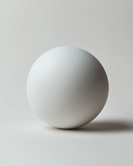 Minimalist White Sphere on Neutral Background for Creative Projects
