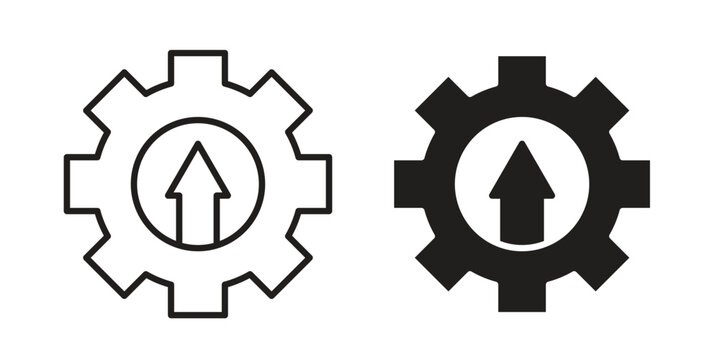Improvement icon. filled flat sign for mobile concept. glyph and line symbols