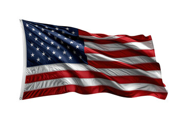 Obraz premium United states national flag waving, stars and stripes symbol of american patriotism and freedom on transparent background