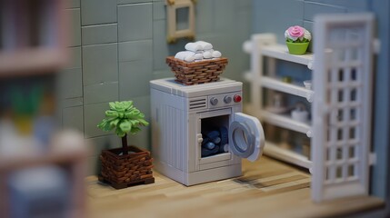 Naklejka premium Lego Laundry Room With