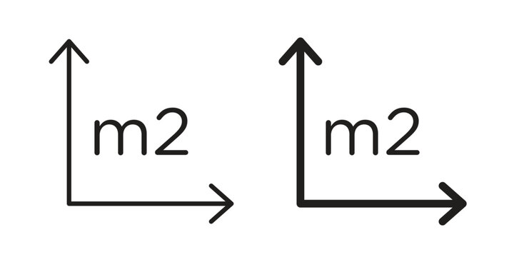 Square Meter icon. filled flat sign for mobile concept. glyph and line symbols