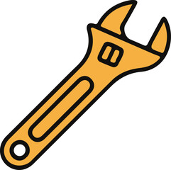 Obraz premium minimalist pipe wrench icon