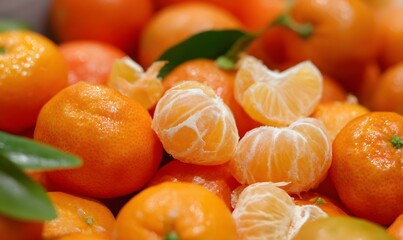 Fototapeta premium full or oranges and mandarins an nothing else