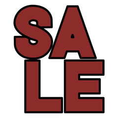 	シンプルなSALE文字ロゴ・テキスト素材