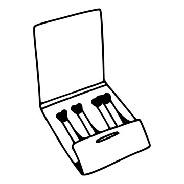 simple outline of an open matchbook design element