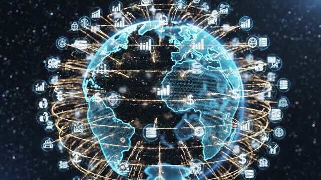 Global Digital Network and Financial Data Flow