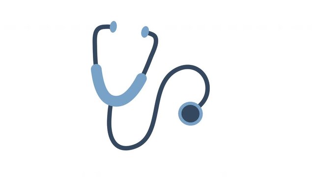 stethoscope icon animated doctor equipment