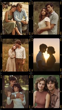 Cinematic Multi Screen Film Frame Photo Reel