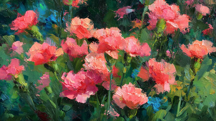 インプレッショニズムのカーネーション園