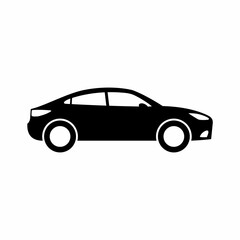 Fototapeta premium Vector car silhouette. Simple car icon. Car icon for web and apps.