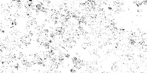 Distressed texture with rough edges and speckled pattern grunge. Glitch distorted grungy isolated layers. Vector halftone dots. White background with scattered black scratches. 