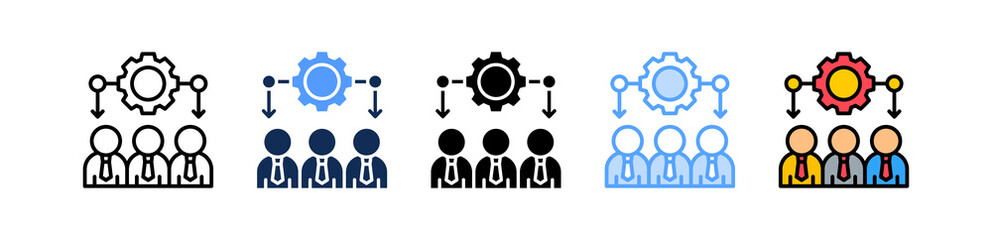Management Structure Icon Multiple Style