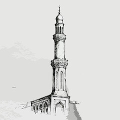 Obraz premium Islamic Mosque Dome Illustration