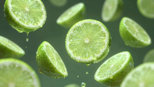 Closeup of citrus fruit with water droplets on skin