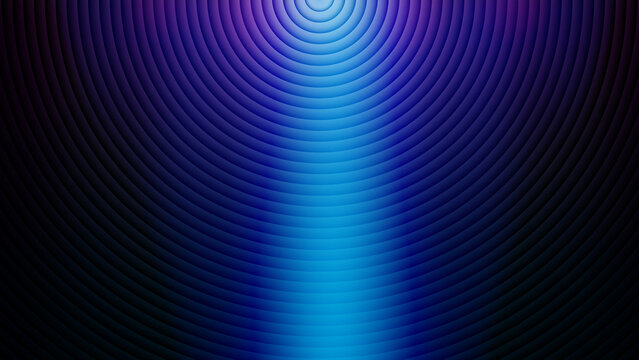 Concentric blue and purple wave pattern with glowing center abstract waves