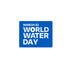 Fototapeta premium WORLD WATER DAY SYMBOL/ICON
