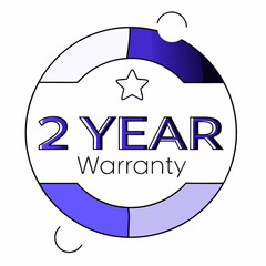 2 year warranty stamp with the text
