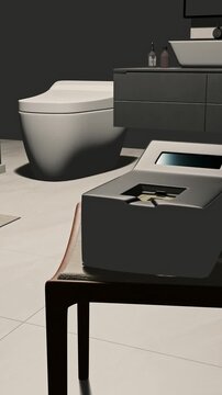 Smart Home Medical Diagnostic Device for Non-Invasive Healthcare Monitoring in a Luxury Interior