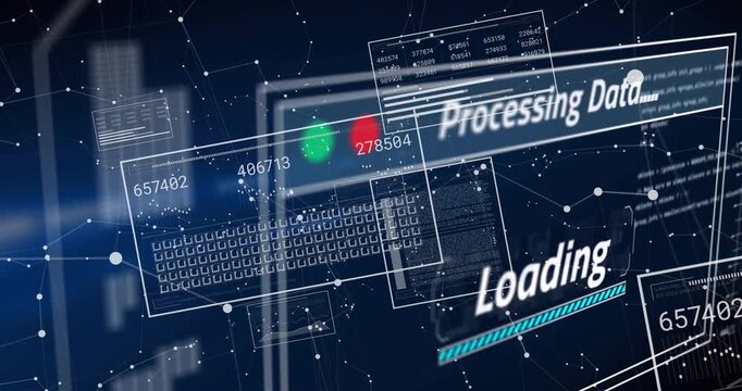 Diagonal light streak sweeping, lighting nodes as abstract network wireframes drifting to show flow