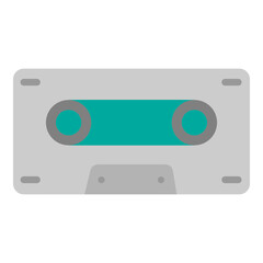 Fototapeta premium Cassette Vector Flat Icon Design