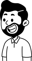 Fototapeta premium Smiling Cartoon Avatar Face Art