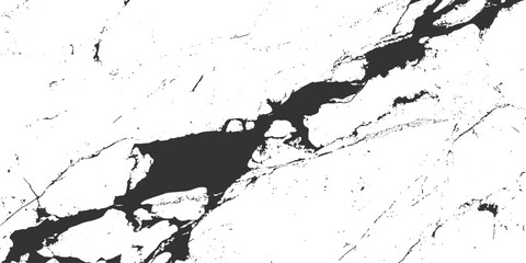Naklejka premium Grunge vector illustration of a black and white background with ink splats, paint drips, and spray texture featuring an artistic border of messy stains and liquid blots