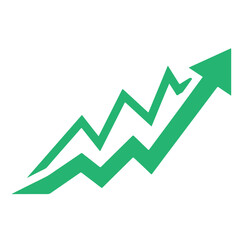 Obraz premium Business Growth Arrow Graph Vector, Rising Profit Chart, Financial Success Trend, Corporate Revenue Increase Icon Minimal Infographic Design. Upward Arrow Growth Chart Vector Rising Sales Growth Arrow