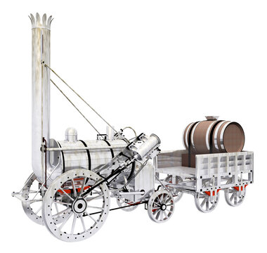 Britische Dampflokomotive aus dem Jahr 1829, Freisteller