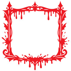 Obraz premium frame made of red paint splashes