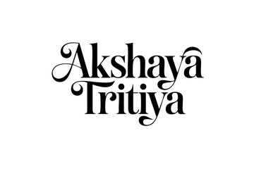 Akshaya Tritiya Festival Decorative Calligraphy Typography Design © Varsha