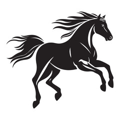 Obraz premium horse silhouette isolated on white