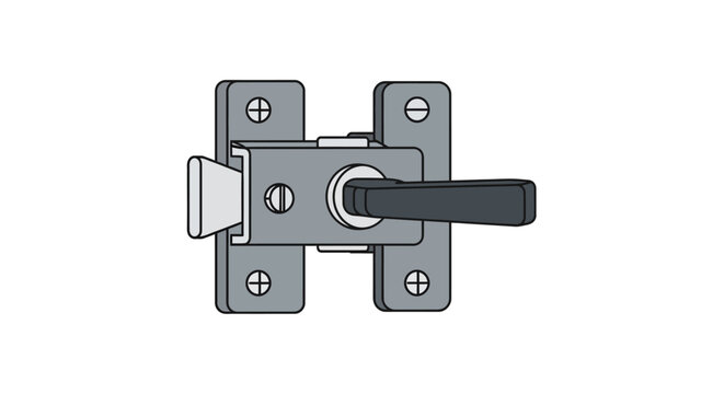 Door Lock Mechanism Illustration.