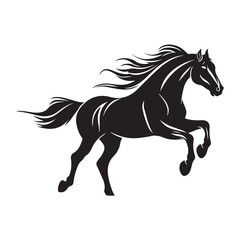 Obraz premium horse silhouette isolated on white