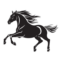 Obraz premium horse silhouette isolated on white