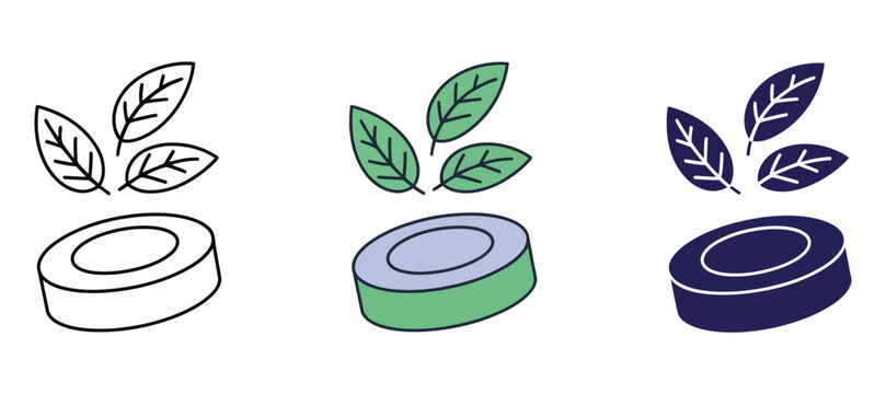 Polo mint sugar illustration icon, round candy sweet with hole in the center, simple vector design isolated on white background for food