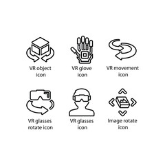 VR object, VR glove, VR movement, VR glasses rotate, VR glasses, Image rotate, icon