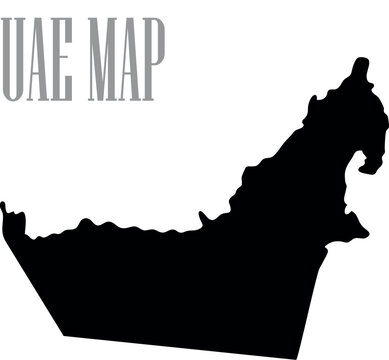 Grey and White UAE Map Template for Corporate Data Reports