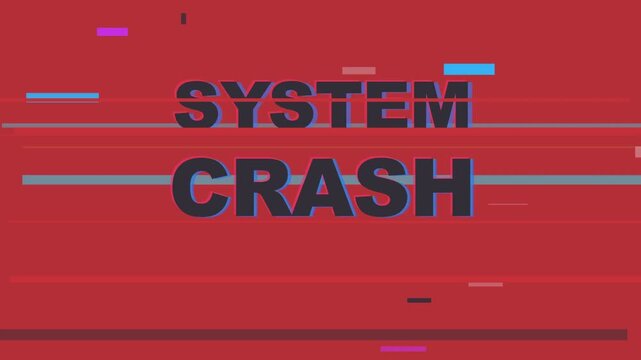 System Crash Error Message on Screen.
