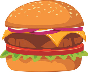 Delicious Burger Illustration